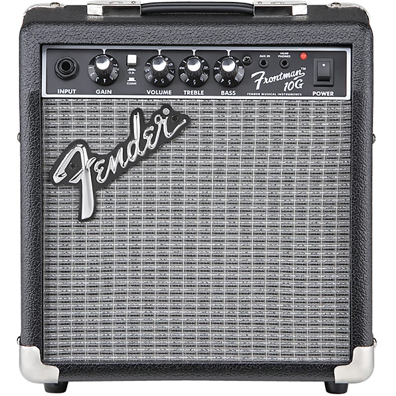 Fender Frontman 10G 10W Guitar Combo Amplifier Amp Black/Silver 120V 4-Ohm image 1