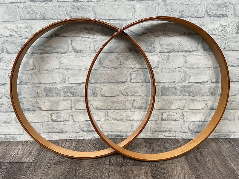 Gretsch Maple Bass Drum 22” Wooden Hoops Rims Hardware Reverb