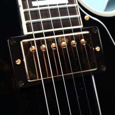 2021 Gibson Les Paul Custom Black Electric Guitar Gold Hardware Custom Shop image 11