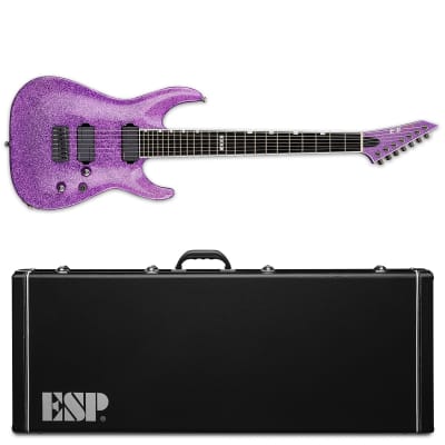 ESP E-II Horizon NT-7B Hipshot Purple Sparkle Fluence 7-String Electric Guitar + Hardshell  IN STOCK image 1