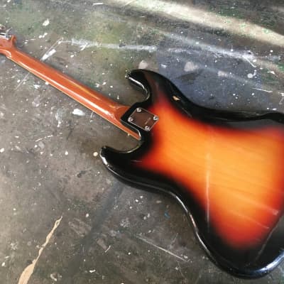 1970s Columbus Bass Guitar Made in Japan Roadworn Big Block Inlays image 5