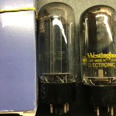 Westinghouse Lot of Two 5U4GB Rectifier Tubes  Tested New Old Stock USA Made Vintage image 3