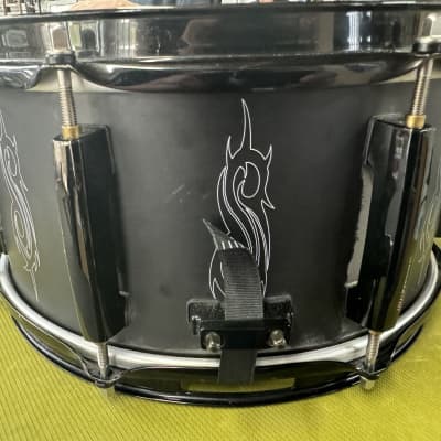 Pearl JJ1365 Joey Jordison Signature 13x6.5" Steel Snare Drum 2010s - With Gig Bag Matte Black with Slipknot Logo image 3