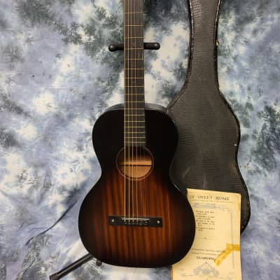 Vintage RARE 1940 Regal Open Headstock Number 501 Parlor Acoustic Guitar Pro Setup Soft Shell Case Cool Case Candy image 2