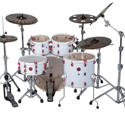 ddrum Hybrid 5 Player 5-pc Acoustic/Electric Drum Set - White Wrap image 2
