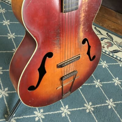 Old Kraftsman Archtop Acoustic Guitar circa 1950 Tobacco Burst image 4