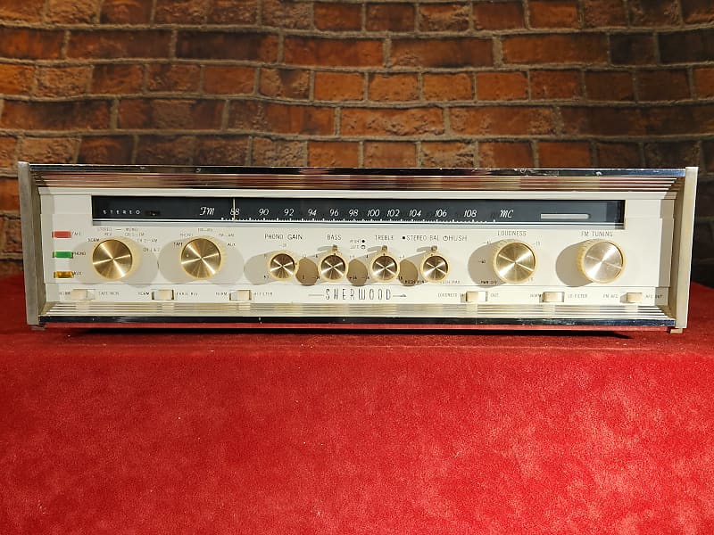 Vintage 1970s Sherwood S8000 Tube-Powered FM Receiver - Three-Prong Power Cable  			