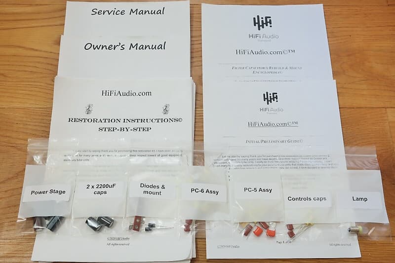 Dynaco PAS-3x restoration kit filter capacitor repair rebuild fix  			