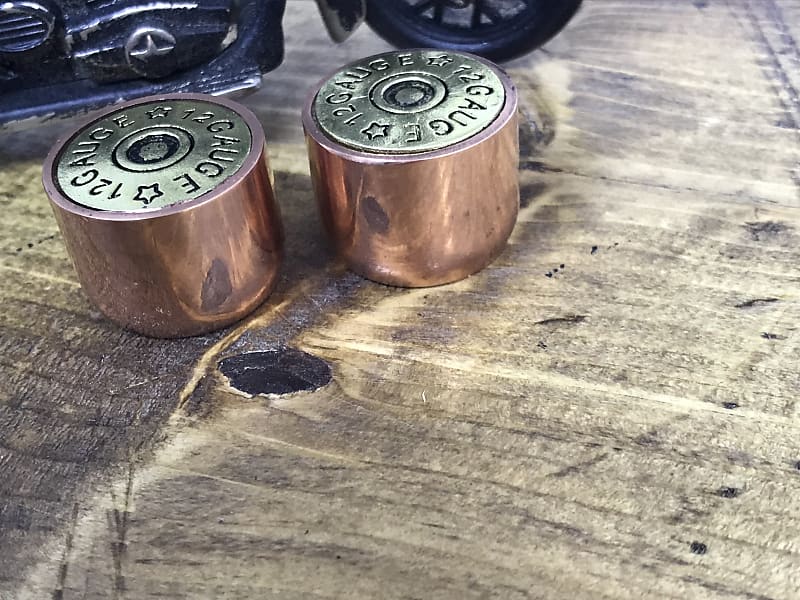 Guitar Bling 12 Gauge guitar knobs 2017 brass and copper Reverb