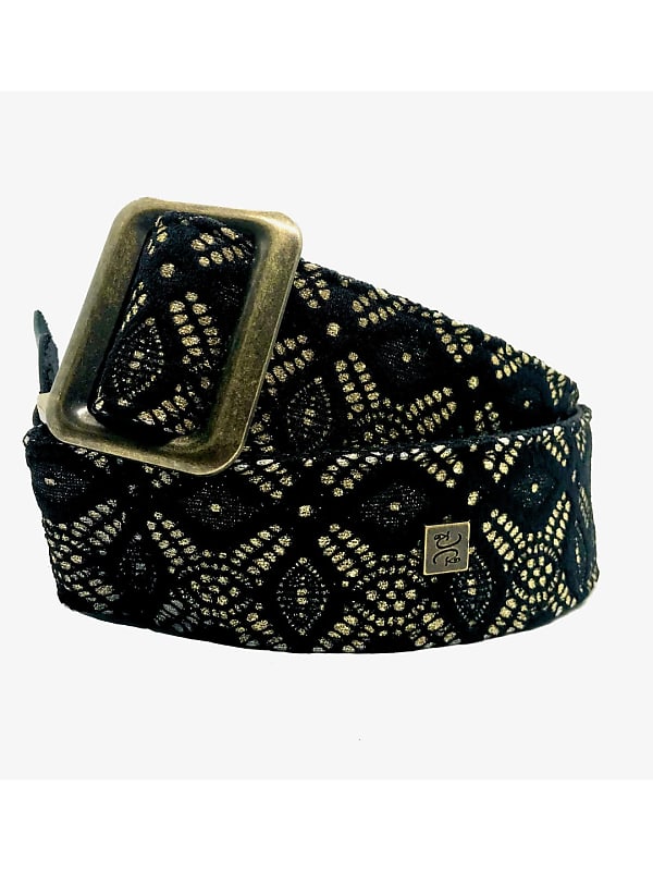 Get'm Get'm Rock N Roll Brocade Black/Gold 2