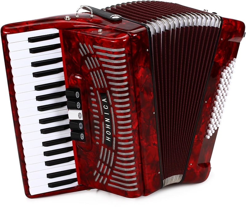 Hohner Hohnica 1305 72 Bass Piano Accordion - Pearl Red image 1