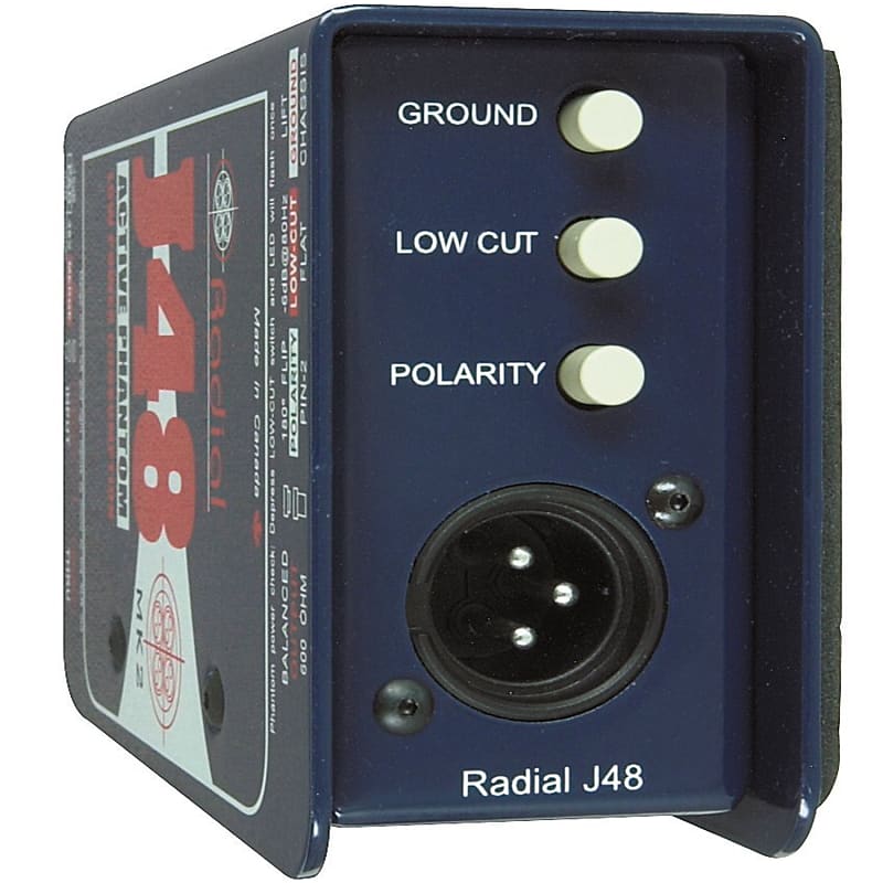 Radial J48 Active 48V Phantom Power Active Direct Box | Reverb