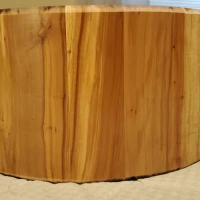 DIY 7x14 Apple wood stave snare shell 2023 - Satin Lacquer image 3