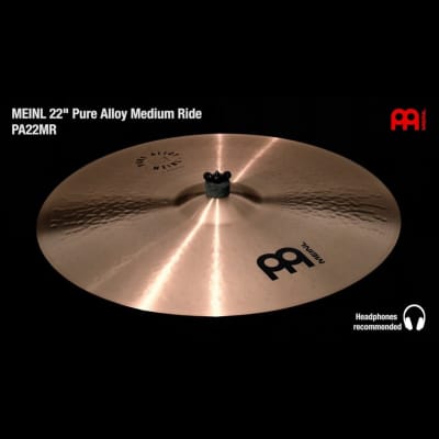 Meinl Pure Alloy Traditional Medium Ride Cymbal 22" image 2