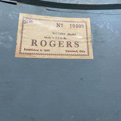 1960s Rogers Holiday Drum Set Blue Sparkle 20/12/14 image 20
