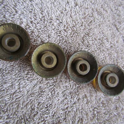 1950's Gibson Les Paul Knobs Set Of 4 Gold Gibson Speed Knobs For 53-57 Les Paul Standard Vintage image 3