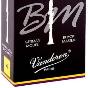 Vandoren CR184 Black Master Bb Clarinet Reeds - Strength 4 (Box of 10)