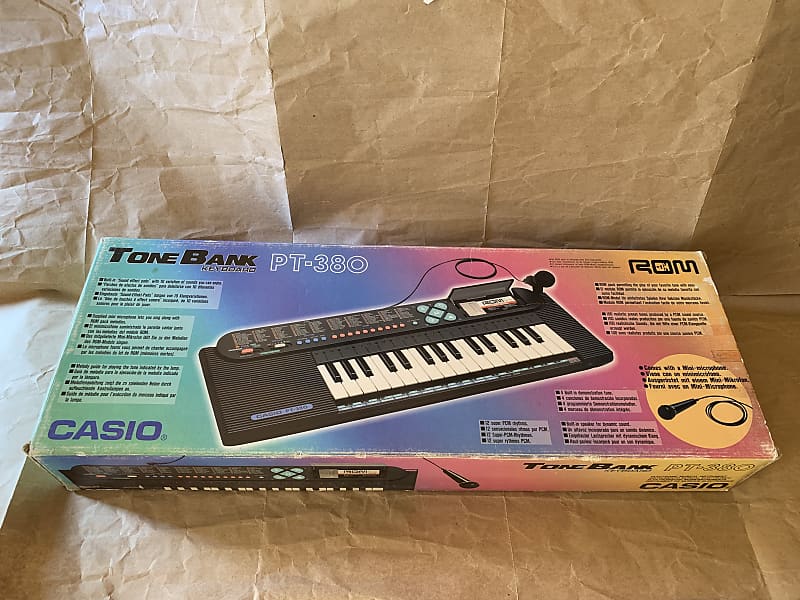 CASIO PT-380 ピッカピカトーン　キーボード・マイク・ROM5本セット CASIO PT-380 ピッカピカトーン キーボード・マイク・ROM5本