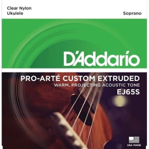 D'Addario EJ65S Pro-Arté Custom Extruded Nylon Soprano Ukulele Strings