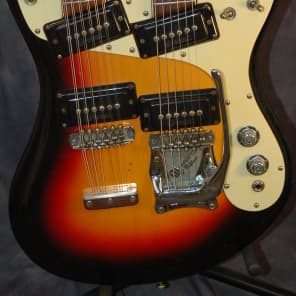 Mosrite Joe Maphis Double Neck 6 and 12 string Original Case 1966 Sunburst image 2