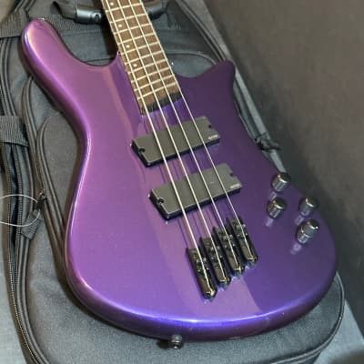 Spector NS Dimension 4 String HP Multi Scale Electric Bass Guitar Plum Crazy B Stock image 7