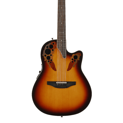 Ovation 2758AX-NEB Pro Series Standard Elite Deep Contour Solid A-Grade Sitka-Spruce Top 12-String Acoustic-Electric Guitar image 5