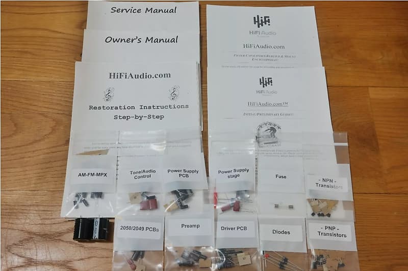 Fisher 250TX restoration kit   filter capacitor repair rebuild fix  			