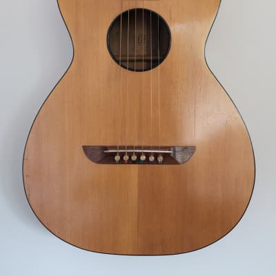 Washburn Style E Flat Top Acoustic Guitar, made by Lyon & Healy (1923-5), black hard shell case. image 5