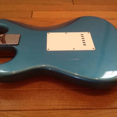 LV Custom Shop Fender (esque) Clay Dot Partscaster Stratocaster in Gloss Placid Blue image 6