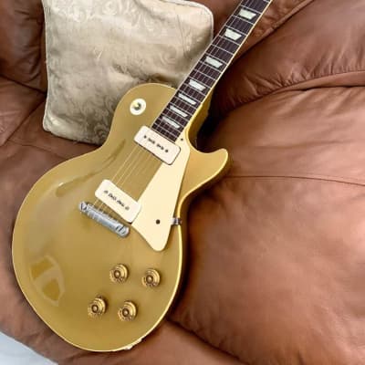 Gibson Rare Vintage 1955 Les Paul Goldtop All Gold Model Near Mint Original With Case Candy Amazing image 3