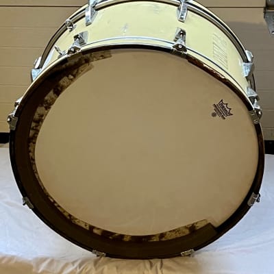 Yamaha Vintage Yamaha 24 x 12" Marching Bass  Drum  - White MIJ image 1