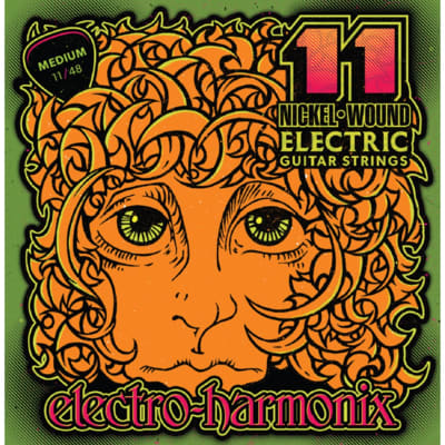Electro-Harmonix NIC11 Nickel Wound Electric Guitar Strings, Medium 11-48 for sale