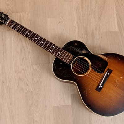1950 Gibson LG-2 3/4 Vintage Short Scale Acoustic Guitar Sunburst w/ Case image 13