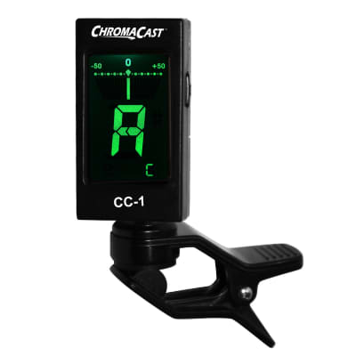 ChromaCast CC-1 Professional Clip-On Tuner for All Instruments (multi-key modes) - with Guitar, Ukulele, Violin, Bass & Chromatic Tuning Modes (also for Mandolin and Banjo) image 1