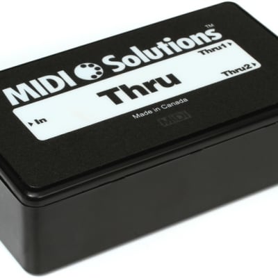 MIDI Solutions MultiVoltage Thru 1-in 2-out MIDI Through Box image 1
