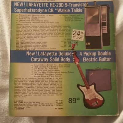 1966 Lafayette  Catalog Guyatone Zenon  Electric Guitar 2 Pickup Two Tone Green Japan image 4