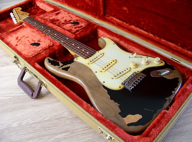 fender black 1 ストラトキャスター　ジョンメイヤーレリック John Mayer Black 1 Tribute Bodyのレリック - SPOON - MJT