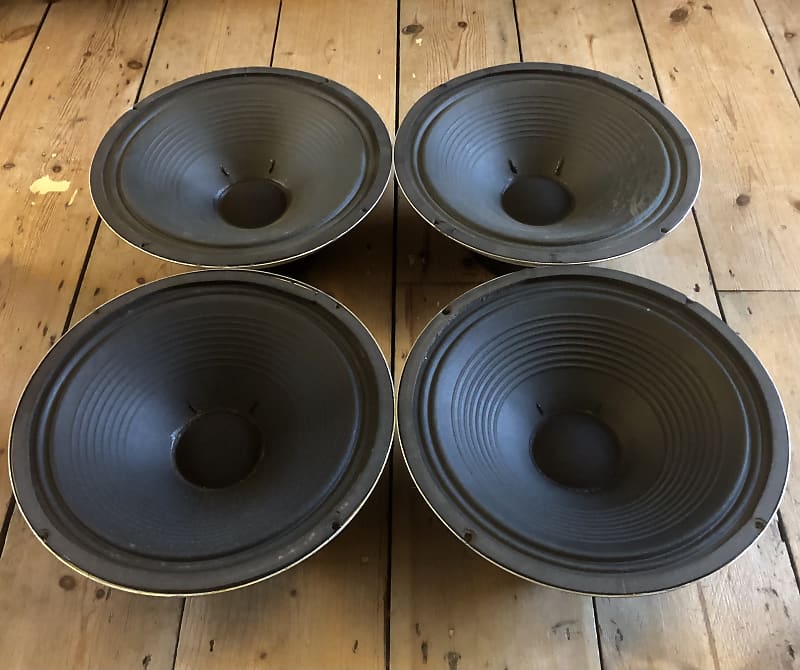 4x12 12” Hiwatt spec Fane guitar speakers 16 ohms @ 50 watts 1974