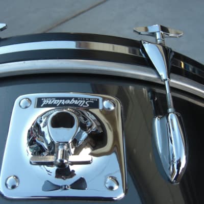 Slingerland 5 ply Bass Drum 24X14 BLACK CHROME from the 1970s Great Condition! image 25