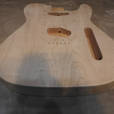 Unfinished Telecaster 2 Piece Alder Body Book Matched Flame Maple Top Std Tele Pup Route 3lbs 6oz image 8