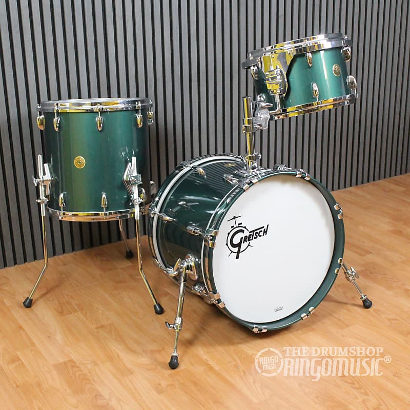 Gretsch Usa Custom Cadillac Green Gloss 18" - 12" - 14" 3pcs image 1