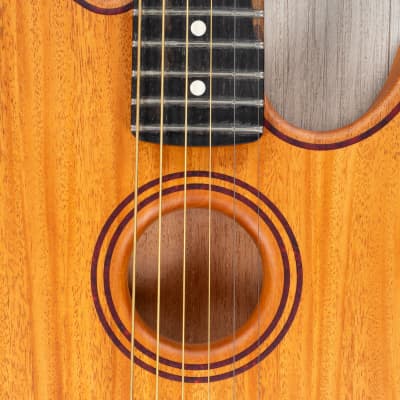 Fender American Acoustasonic Mahogany Telecaster Guitar, Ebony Board, Natural image 6