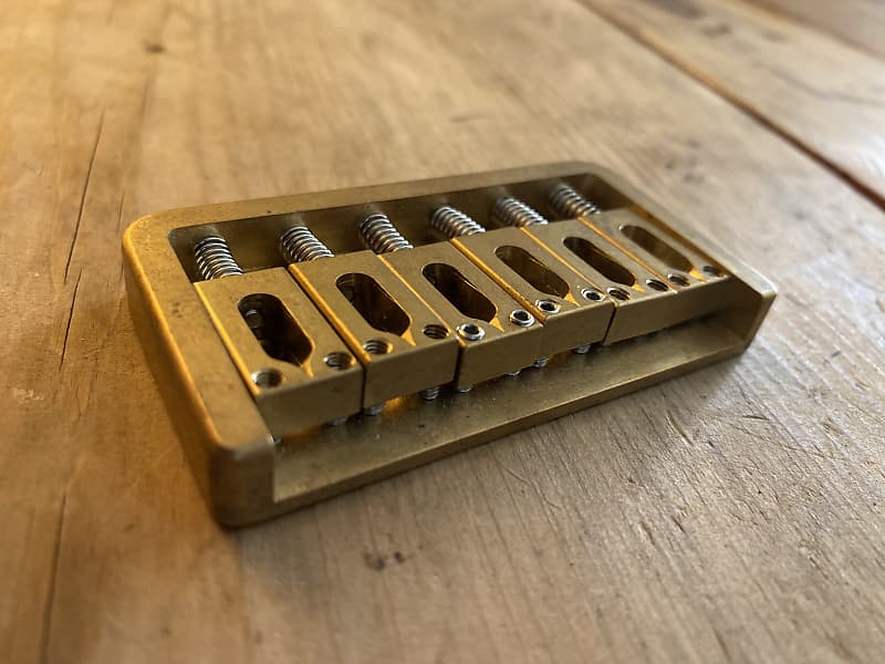 Tone Ninja 1/2 size Telecaster Bridge, Brass Saddles, USA Made