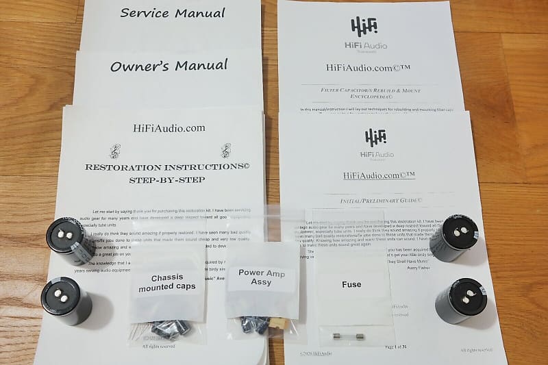 Marantz model 15 restoration kit filter capacitor repair rebuild fix  			