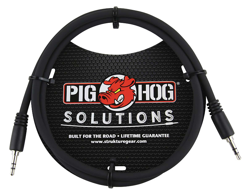 Pig Hog Solutions 3.5mm TRS to 3.5mm TRS Adapter Cable - 3ft image 1