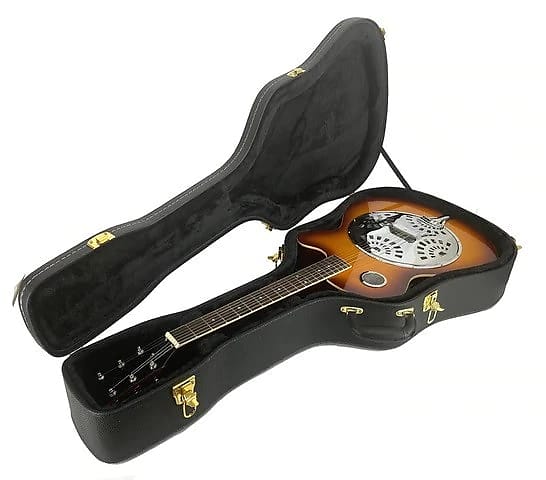 Unbranded RESONATOR GUITAR in HARD CASE Acoustic-Electric Steel Pan SAPELE  Bluegrass Blues 2022 Sunb