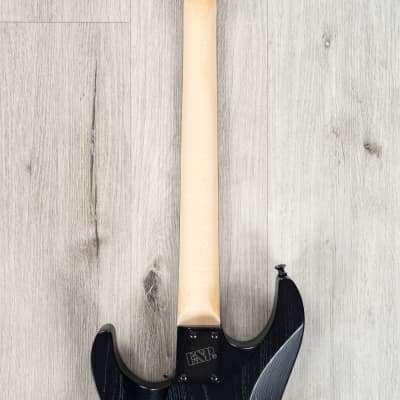 ESP USA M-II FR Guitar, Ebony Fretboard, Duncan Alnico II Pros, Black Open Grain image 5