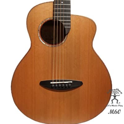 Immagine aNueNue M60 Solid Cedar & Rosewood Acoustic Future Sugita Kenji design Travel Size Guitar - 1