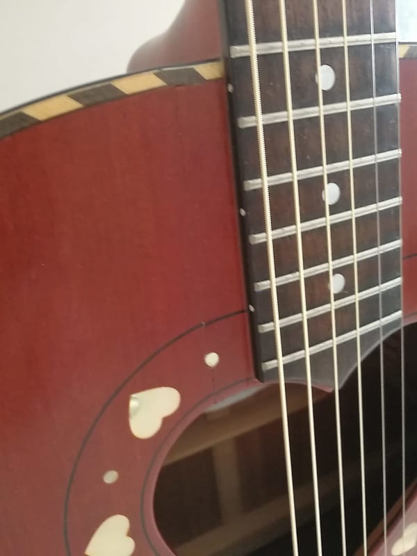 Zephyr ZAC - 2 1995 Mahogany Acoustic Heart Shaped Sound Hole | Reverb