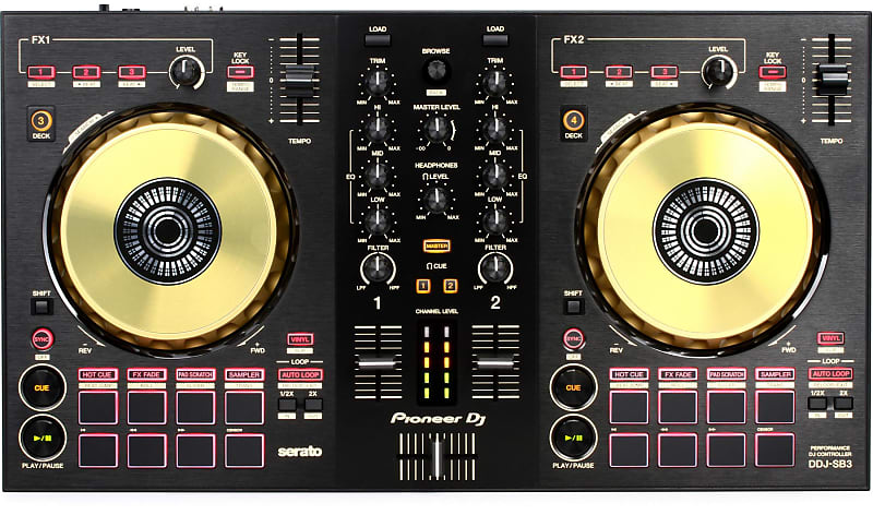 Pioneer DJ DDJ-SB3-N 2-deck Serato DJ Controller - Gold